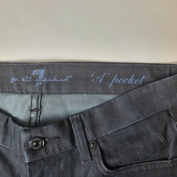 7 For All Mankind 'A' Pocket Boot Cut Jeans Mid Rise 28 - Picture 7 of 14